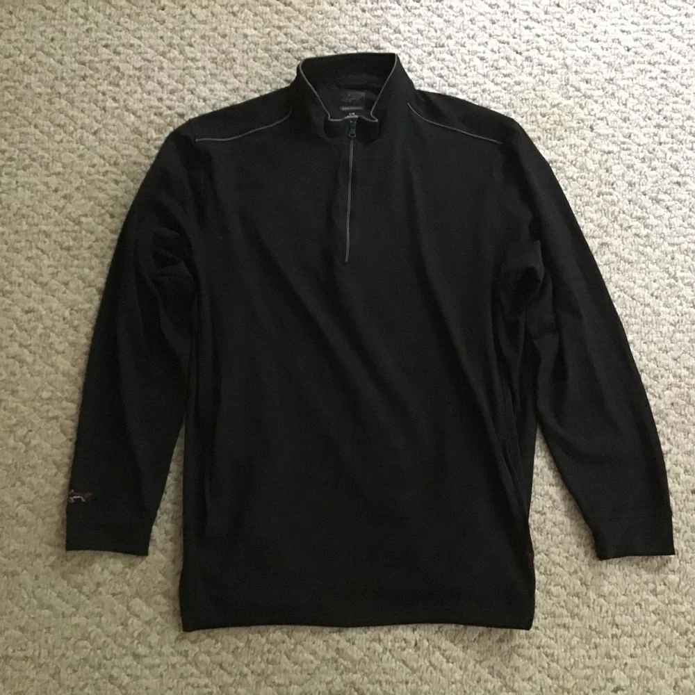 ⛳️L/S Lightweight 1/4 Zip Mock Pullover - Picture 1 of 6